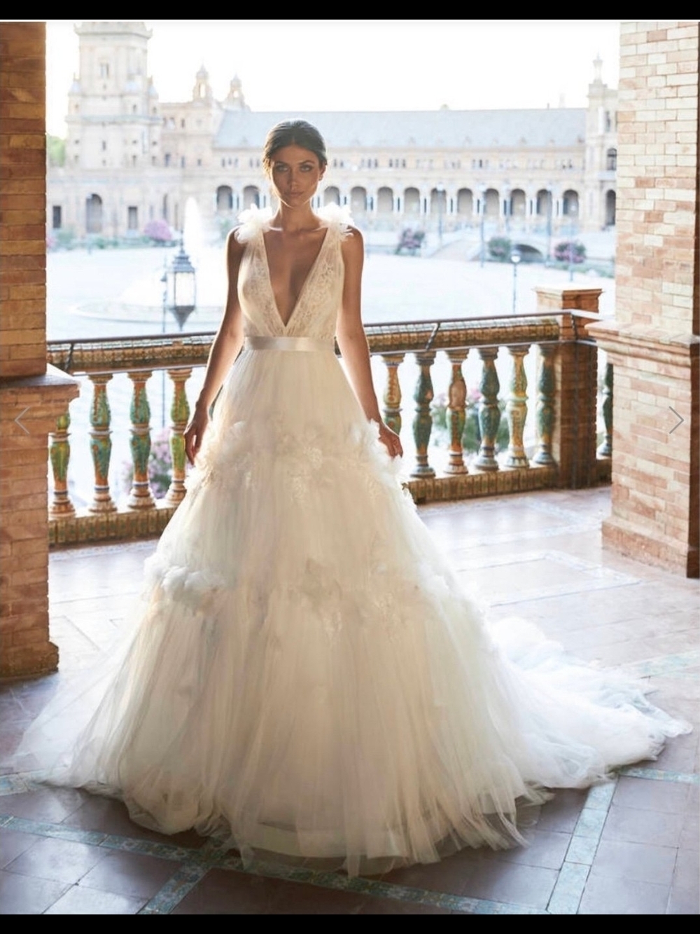 Pronovias Yiya Tulle Ball Gown Wedding Dress Size 12 Nwt Still In Stores
